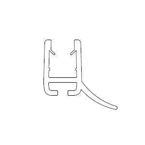 HSK Wasserabweisprofil gerade, 6mm Glas, Länge 1.000mm E100058-6