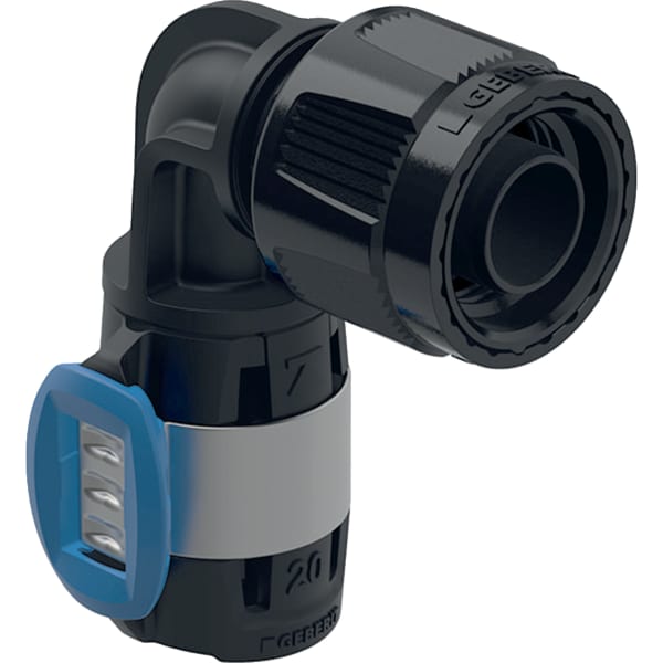 Geberit FlowFit Übergangswinkel 90 Grad mit MasterFix PPSU d20-MF20 620.491.00.1