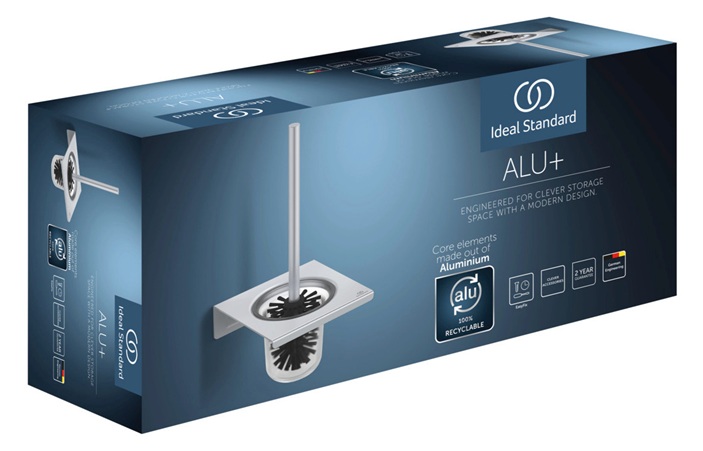 Ideal Standard WC-Bürstengarnitur Alu+ silber BD593SI