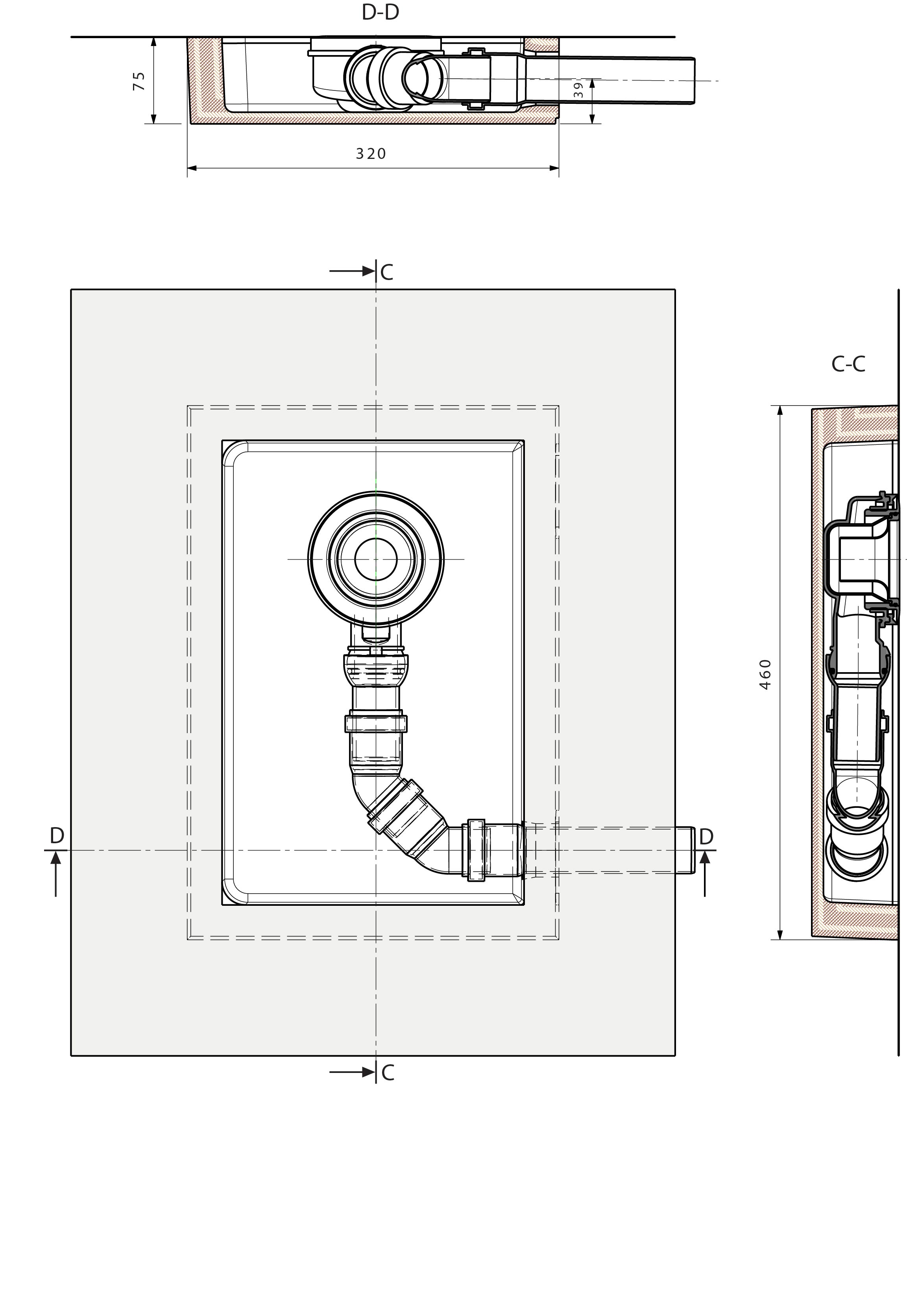 Ideal Standard Ablaufbox klein 46x32x7,5cm K863467 weiß