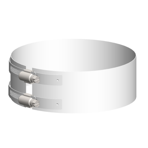 Atec Klemmband DN80/125 Edelstahl weiß 711740