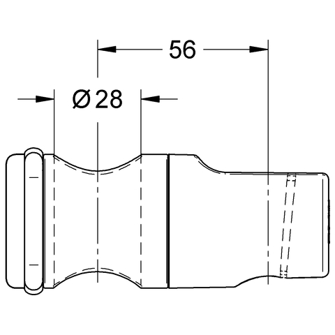 Grohe Brausegleiter Relexa für Brausestangen 28620 / 28621 chrom 12435000