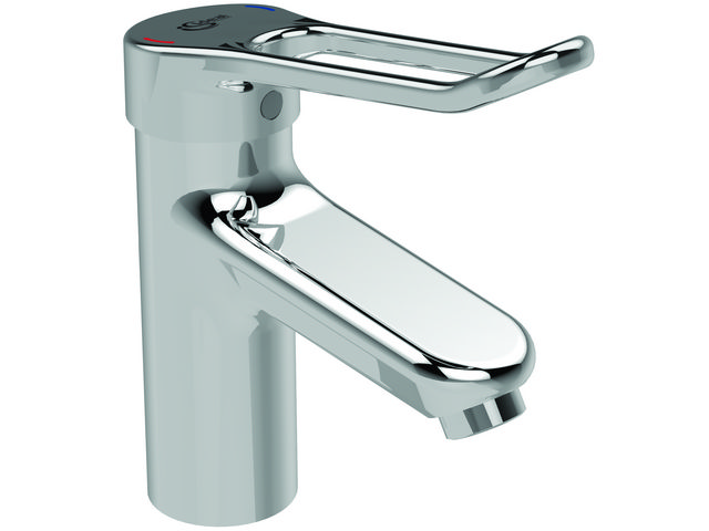 Ideal Standard Ceraplus 2 Waschtischarmatur mit Bügelgriff chrom, Ausladung 112mm, ohne Ablaufgarnitur BC096AA