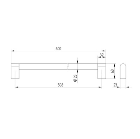 Avenarius Badetuchhalter 60cm 9003060010