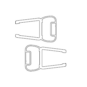 HSK Magnetprofil 90°, Höhe 2.010mm, chrom E100056-8Alu