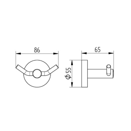 Avenarius Haken 2-fach mit Konsole 1901615015