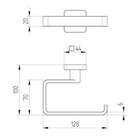 Avenarius Papierhalter ohne Deckel 2402010010