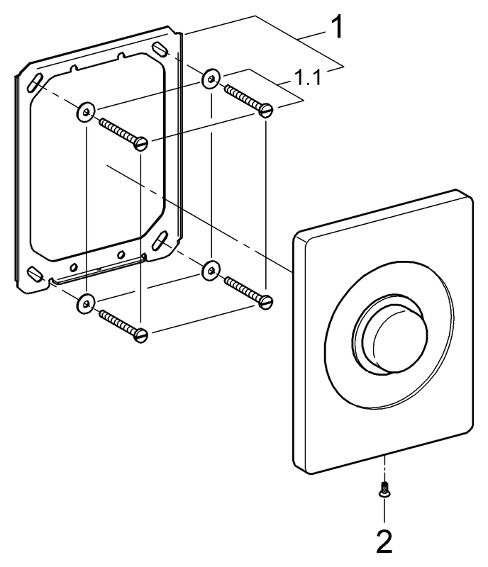 Grohe Abdeckplatte für Wandeinbauspülkasten aus Edelstahl 43901000