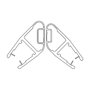 HSK Magnetprofil 45° für 6 und 8mm Glas Transparent E100053-90-S