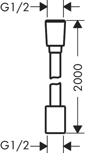 Hansgrohe Textilbrauseschlauch Designflex 2000mm mattweiss 28230700