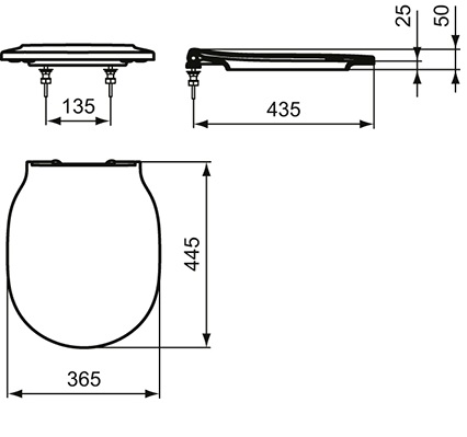 Ideal Standard DEA Freistehende-Badewanne 190x90x47,5/61cm E306801 weiß