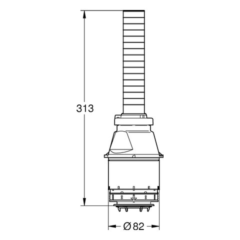 Grohe Servo-Ablaufventil unterbrechbar für Wandeinbau 43486000