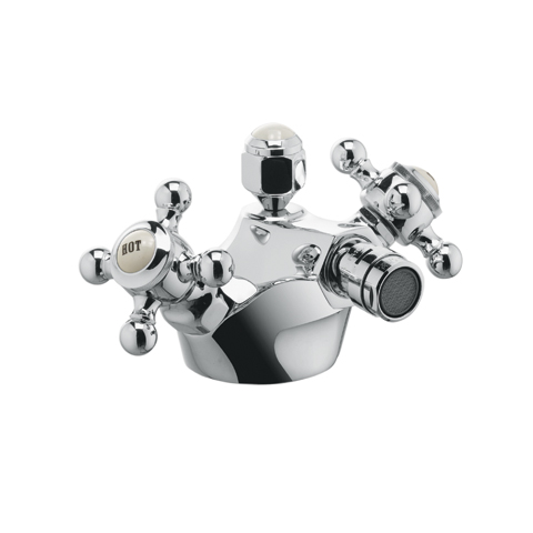 Kludi Adlon Bidetarmatur Ausladung 85mm DN8, chrom, mit Ablaufgarnitur 512110520
