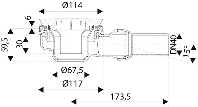 Ideal Standard Anschluss DN 40 für Duschwannen K863667 weiß