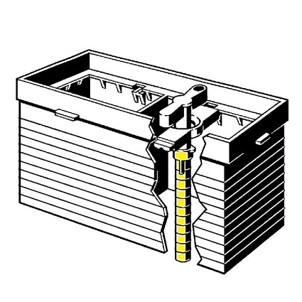 Viega Höhenausgleichsstück 4990 in 285x155mm Kunststoff grau 133399