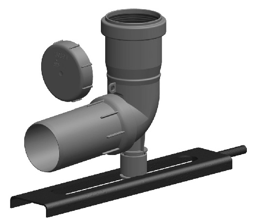 Atec PolyTop Schachteinführung PolyTop mit Auflager, DN60 Stutzen, schraubbar, für kleine Schächte 0347