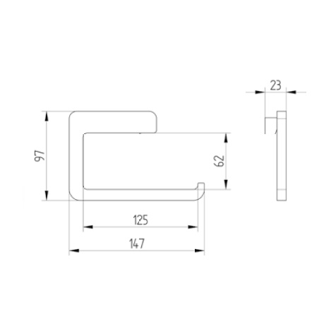 Avenarius Papierhalter ohne Deckel 4802010040