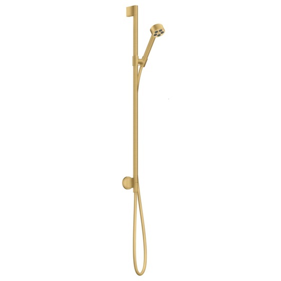 Hansgrohe Brauseset Axor One 75 1jet Eco mit Wandanschluss brushed gold optik 48791250