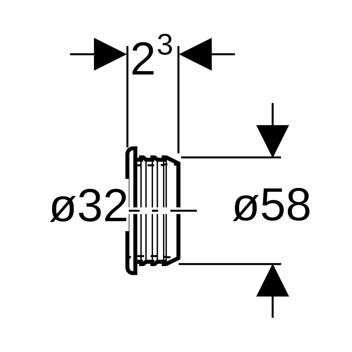 Geberit Manschette EPDM für d63 d 32x58mm 153.564.16.1