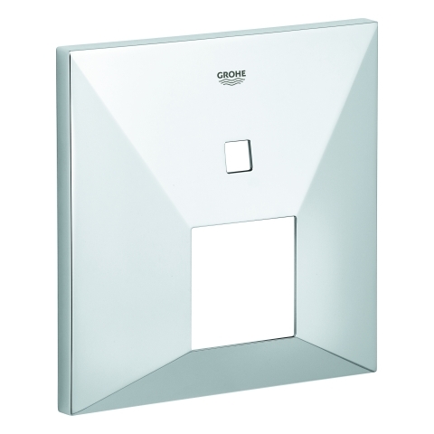 Grohe Rosette eckig für Einhandmischer-Fertigmontagesets 2 Absperrventile chrom 48437000