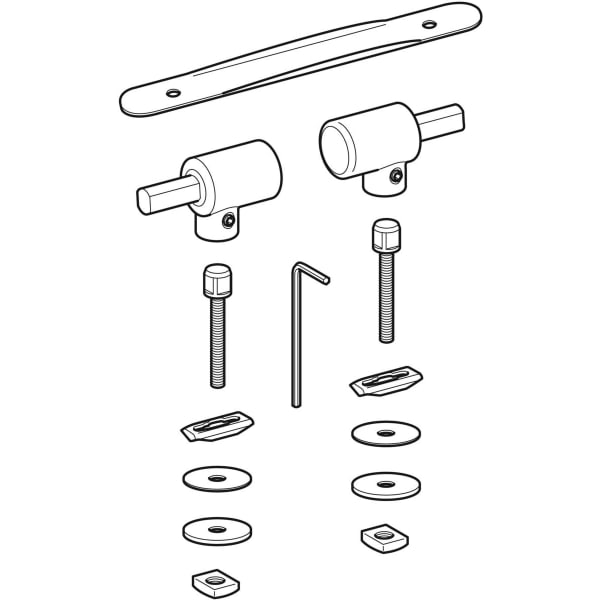 Geberit Set Scharniere für WC-Sitz mit Absenkautomatik 598159000