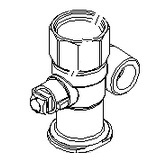 Stiebel Eltron 3-Wege-Kugelhahn 1"IG MFL 44,5mm Rechts 272996