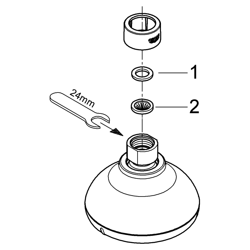 Grohe Kopfbrause Tempesta 100 4 Strahlarten 9,5 l/min chrom 27606001