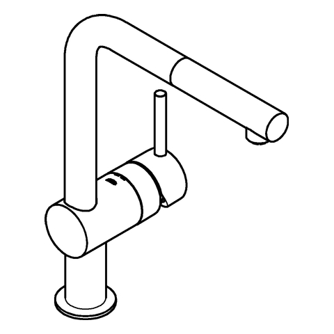 Grohe Minta Einhebel-Spültischbatterie chrom L-Auslauf Niederdruck, Ausladung 246mm 31397000