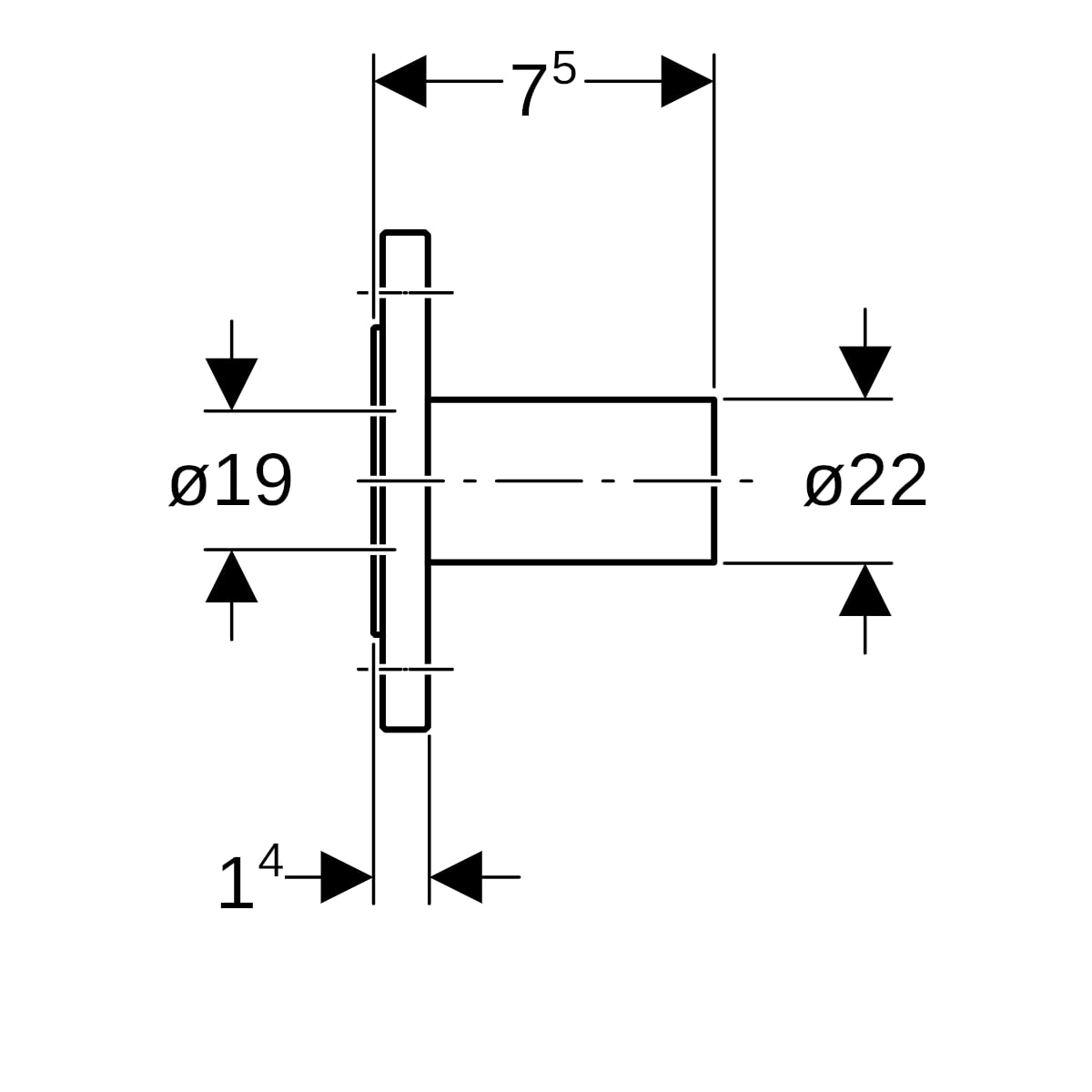 Geberit Mapress C-Stahl Flansch PN 6 mit Einschubende d22 23764
