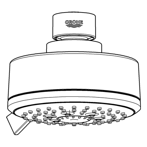 Grohe Kopfbrause Tempesta C 100 4 Strahlarten 9,5 l/min chrom 27591001