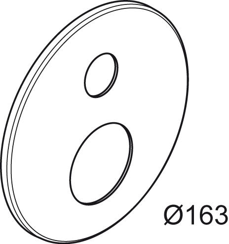 Ideal Standard UP-Rosette D163 BA/BR, chrom A860945AA