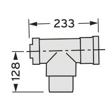 Vaillant Reinigungs-T-Stück DN 80 PP 303264