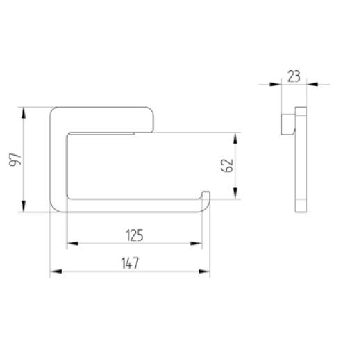 Avenarius Papierhalter ohne Deckel 4802010010