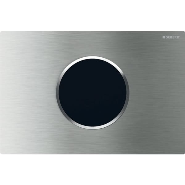 Geberit Sigma10 Betätigungsplatte, verschromt zu WC-Steuerung elektronischer Spül-Auslösung, gebürstet, Easy to clean/poliert 242.792.SN.1