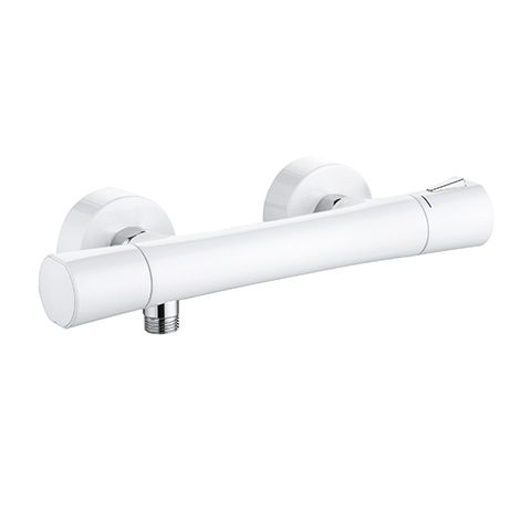 Kludi ZENTA Thermostat-Brausearmatur ohne Brausegarnitur chrom/weiß 351009138