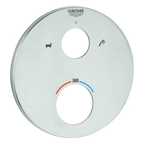Grohe Rosette rund für Thermostat-Fertigmontagesets supersteel 49075DC0