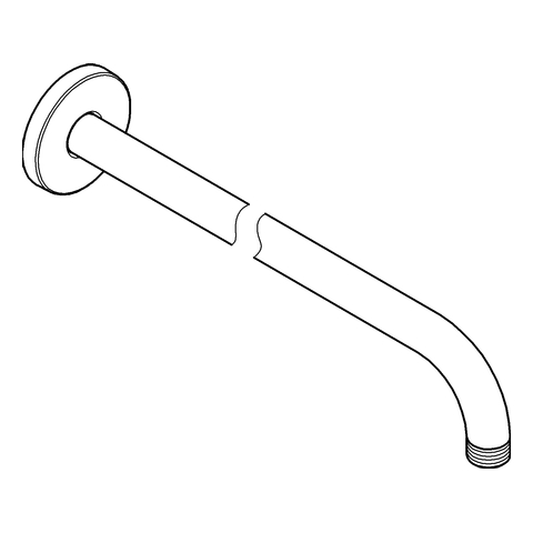 Grohe Rainshower Brausearm modern chrom, DN15, Ausladung 380mm 28361000