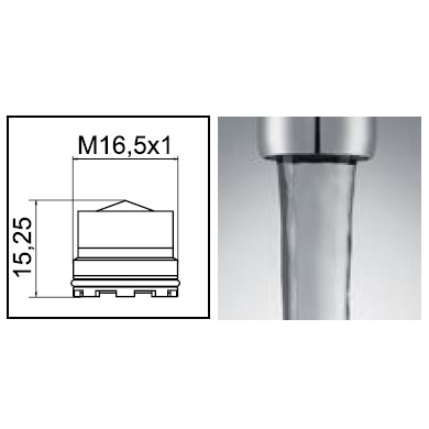 Neoperl CACHE NEOSTRAHL Strahlformer mit Schlüssel, TT/M16.5x1 V=FULL FLOW SB 01517598
