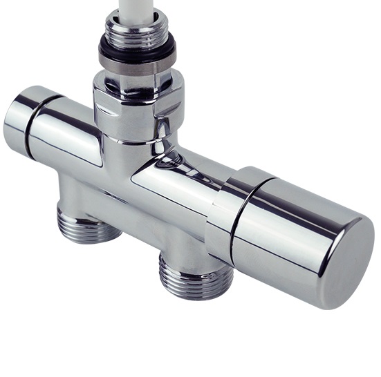 Purmo Armatur für Badheizkörper 50mm Eck verchromt, für Figuresse Slim AZ1XTPAGCHSLIMN