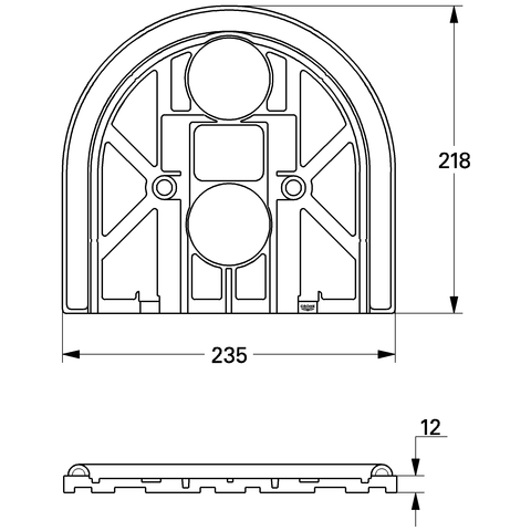 Grohe Distanzstück für Chiara 19611/19613 235x218x12 chrom 47464000