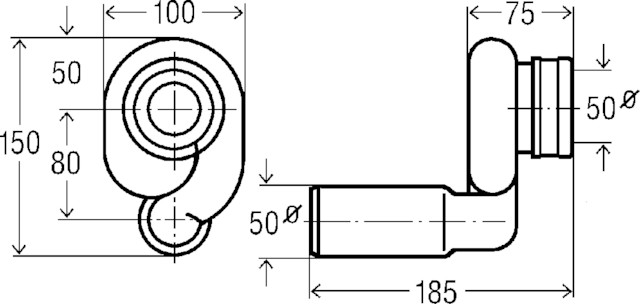 Viega Absaugeformstück 3233.9 in 50mm Kunststoff weiß 492465