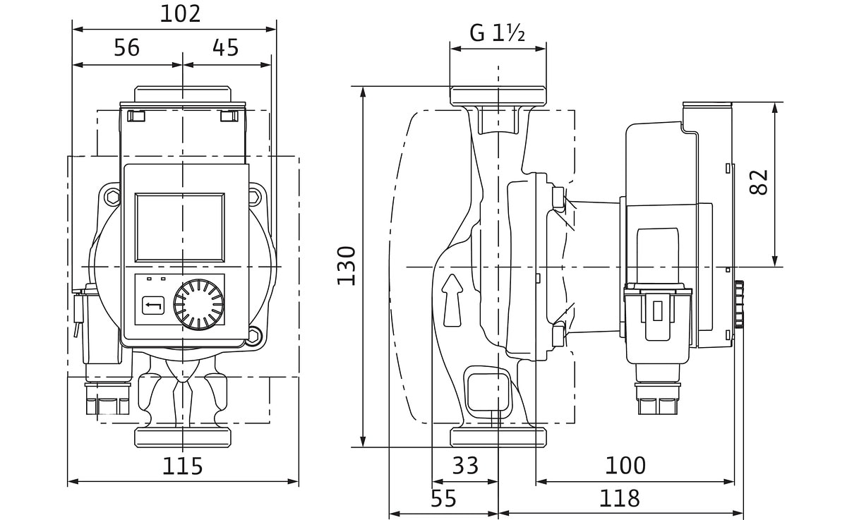 Wilo Stratos PICO plus 25/0,5-8-130,G11/2,75W Hocheffizienzpumpe Nassläufer 4244378