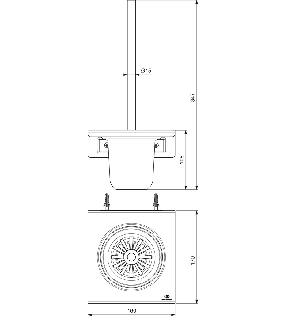 Ideal Standard WC-Bürstengarnitur Alu+ rose BD593RO