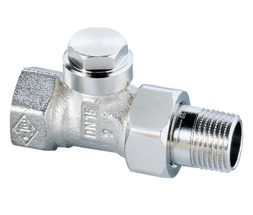 Heimeier Regulux Verschraubung 1/2" Durchgang DN15, mit Entleerung 0352-02.000