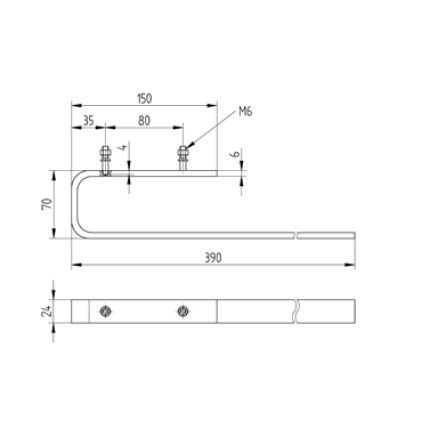 Avenarius Handtuchhalter eckige Form einarmig 39cm 9001422010