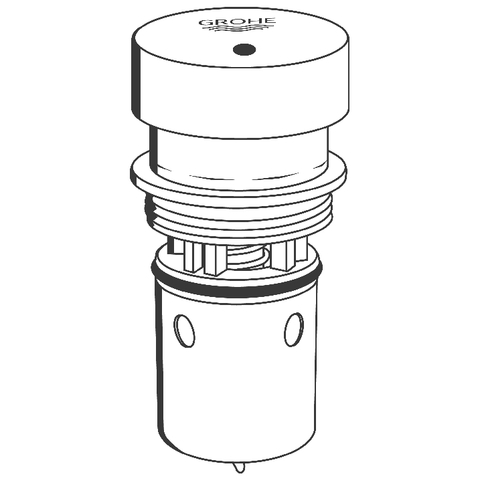 Grohe Kartusche Markierung rot für Contropress Selbstschluss-Ventile 42984000