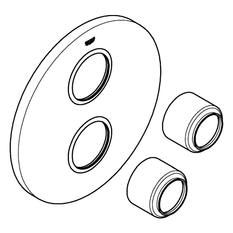 Grohe Rosette chrom für Thermostate 47797000