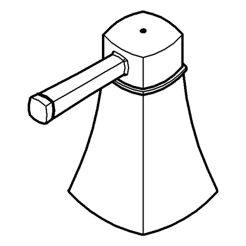 Grohe Griff rot für Grandera chrom 48198000