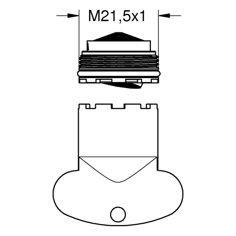 Grohe Mousseur Außengewinde M 21,5 x 1 verstellbar 48271000