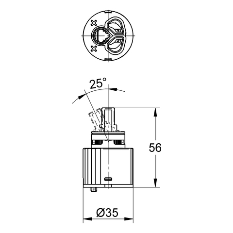 Eichelberg Keramik-Kartusche 35mm mit Ecom-Funktion 44043500